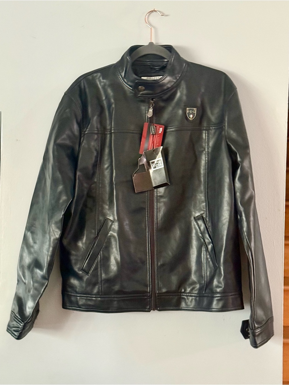 NWT Reportage R.D.G. Luxury Black Moto Racer Jacket L